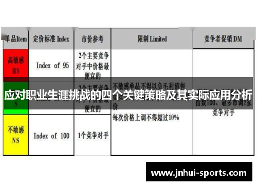 应对职业生涯挑战的四个关键策略及其实际应用分析